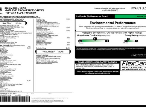 Used 2026 RAM ProMaster 3500 w/ Quick Order Package 22G SLT FWD image 4