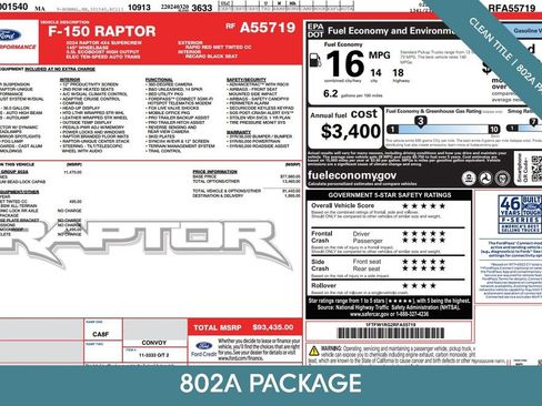 Used 2024 Ford F150 Raptor AWD/4WD image 2