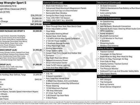 Used 2024 Jeep Wrangler Sport S image 50