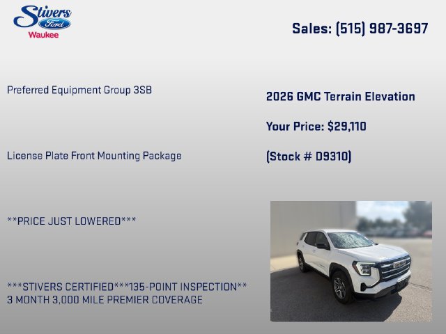 Used 2026 GMC Terrain Elevation AWD/4WD image 8