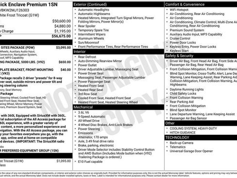 Certified 2021 Buick Enclave Premium w/ Sun and Sites Package AWD/4WD image 42