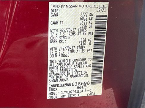 Used 2022 Nissan Frontier PRO-4X w/ Technology Package image 41