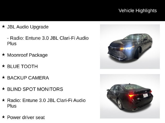 Certified 2019 Toyota Avalon XLE w/ Moonroof Package FWD image 7