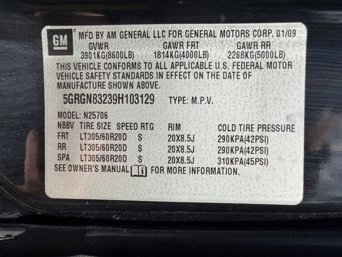 Used 2009 HUMMER H2 Luxury AWD/4WD image 29