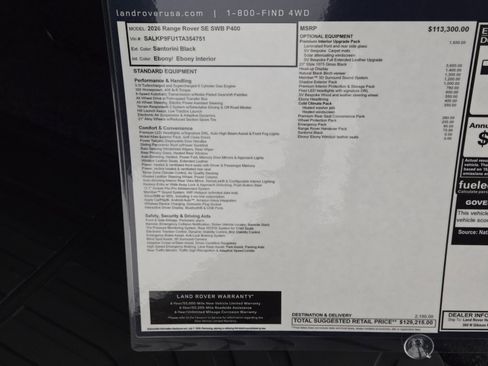 New 2026 Land Rover Range Rover SE image 34