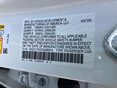 Certified 2025 Honda Accord SE image 37