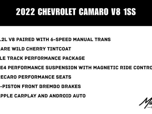 Used 2022 Chevrolet Camaro SS RWD image 46