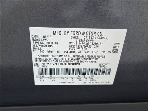 Used 2018 Ford Explorer Limited w/ Equipment Group 301A FWD image 27