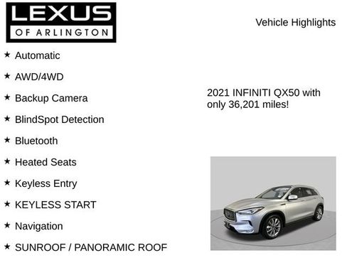 Used 2021 INFINITI QX50 Luxe FWD image 7
