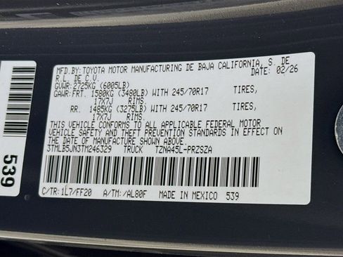 New 2026 Toyota Tacoma SR5 AWD/4WD image 33