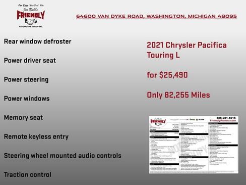 Used 2021 Chrysler Pacifica Touring-L w/ S Appearance Package image 6