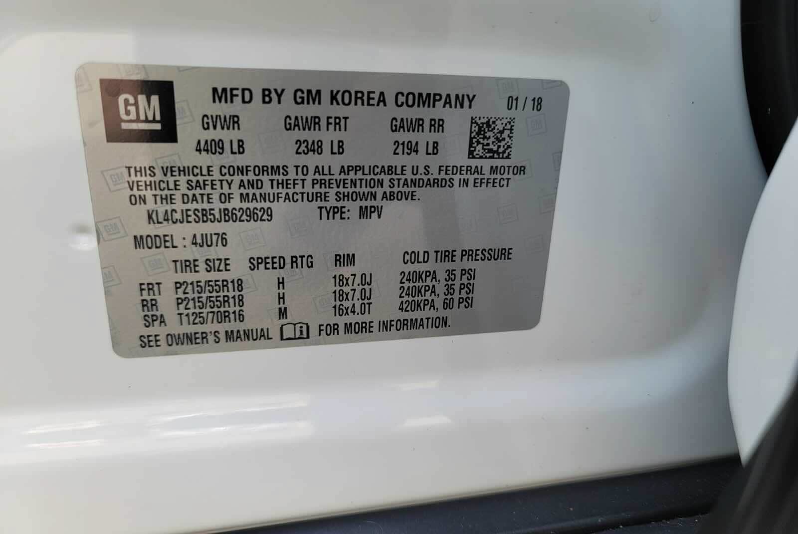 Used 2018 Buick Encore Preferred AWD/4WD image 5