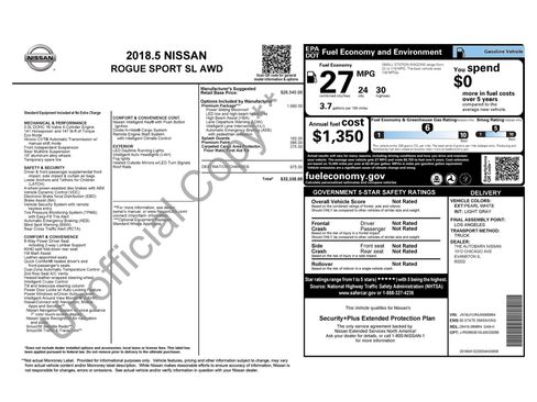 Used 2018 Nissan Rogue Sport SL w/ SL Premium Package AWD/4WD image 1