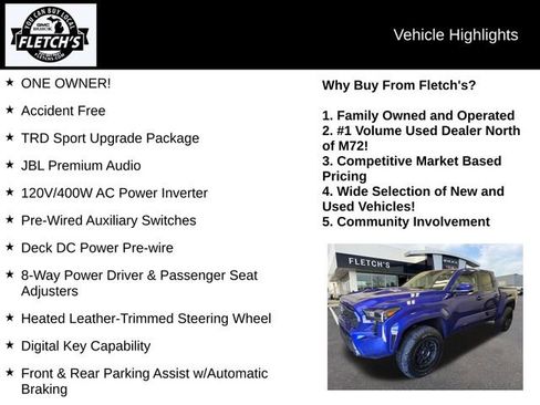 Used 2024 Toyota Tacoma TRD Sport w/ TRD Sport Upgrade Package AWD/4WD image 2