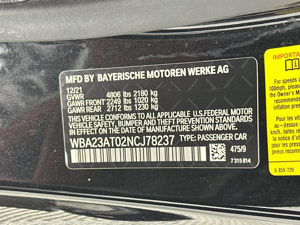 Used 2022 BMW 430i Convertible w/ M Sport Package RWD image 31