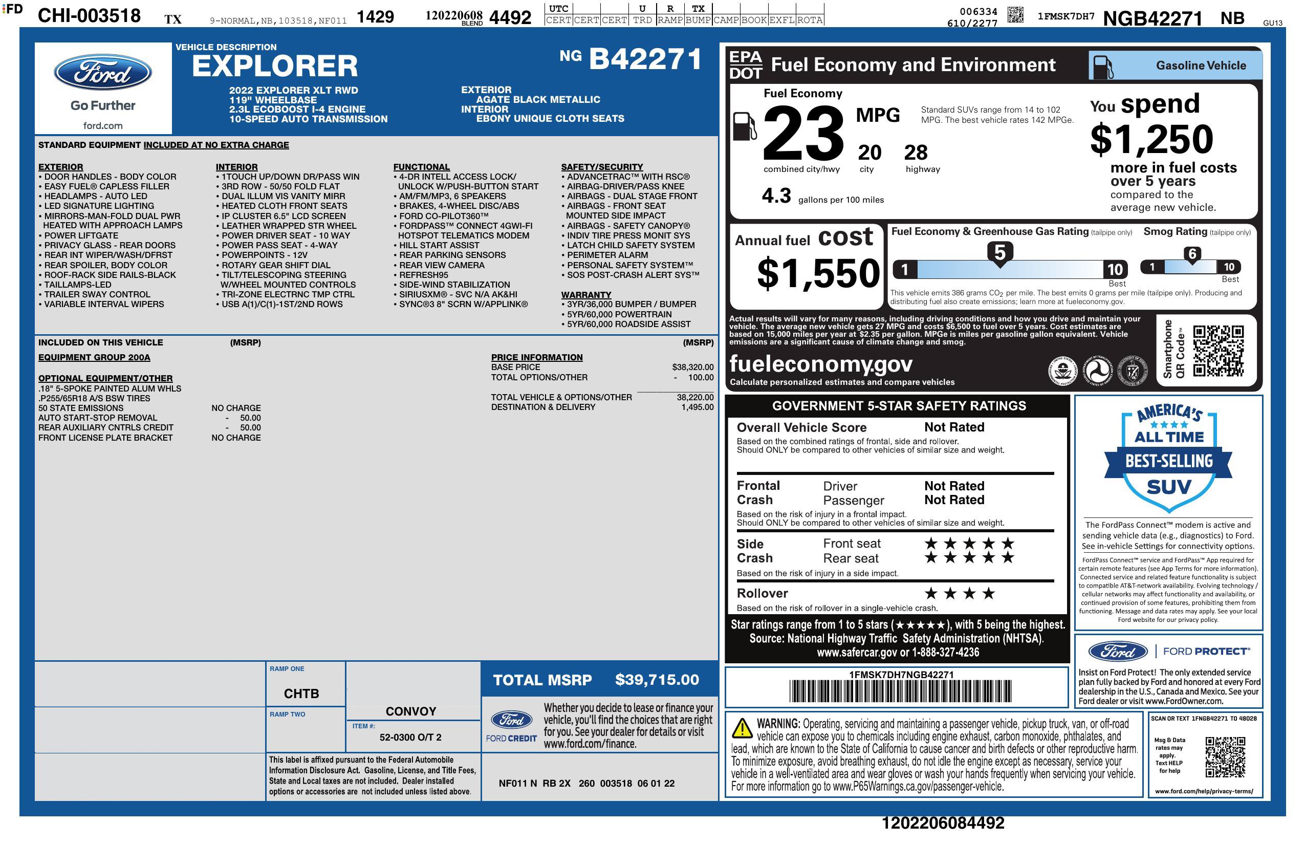 Used 2022 Ford Explorer XLT RWD image 3