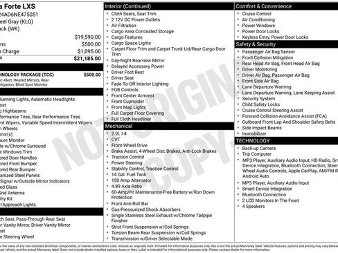 Used 2022 Kia Forte LXS w/ LXS Technology Package FWD image 2