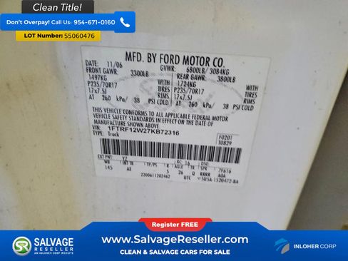 Used 2007 Ford F150 2WD Regular Cab image 16