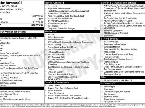 New 2026 Dodge Durango GT image 29