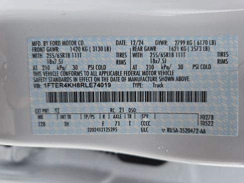 Used 2024 Ford Ranger Lariat w/ Advanced Towing Package image 36