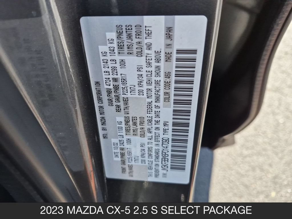Certified 2023 MAZDA CX-5 AWD 2.5 S w/ Select Package image 34