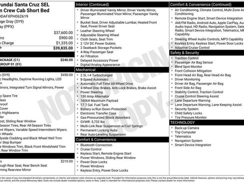 Used 2023 Hyundai Santa Cruz SEL Premium w/ Cargo Package AWD/4WD image 33