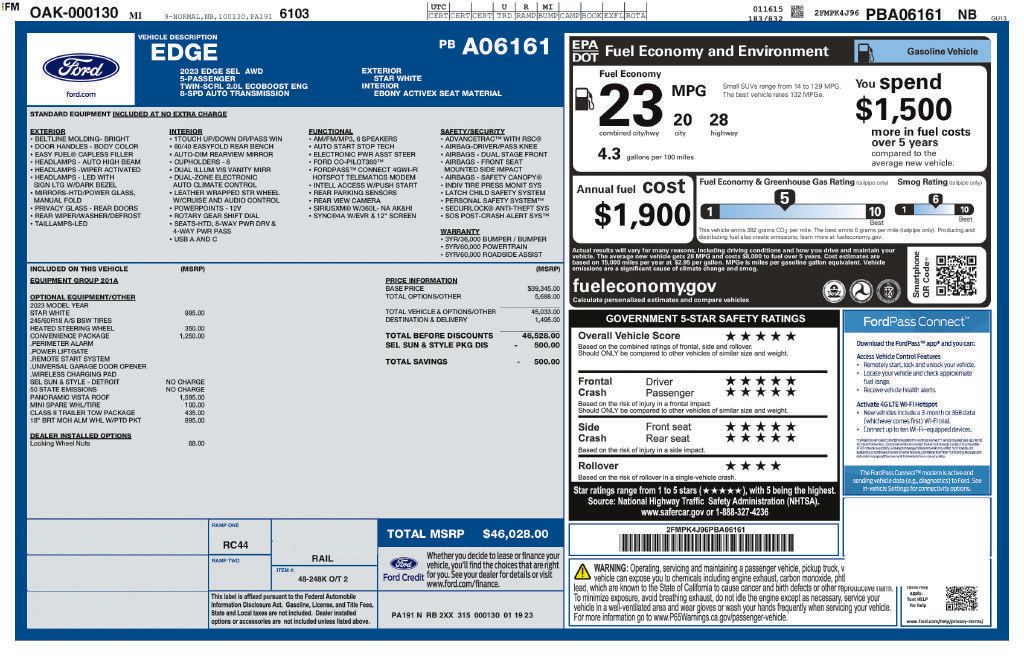 Used 2023 Ford Edge SEL w/ Convenience Package AWD/4WD image 48