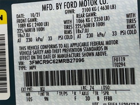 Used 2021 Ford Bronco Sport Outer Banks w/ Outer Banks Package (96D) image 29