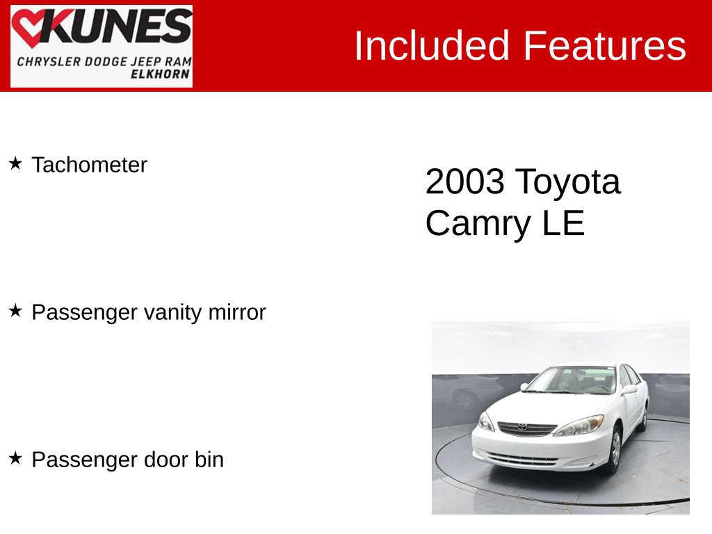 Used 2003 Toyota Camry LE FWD image 4