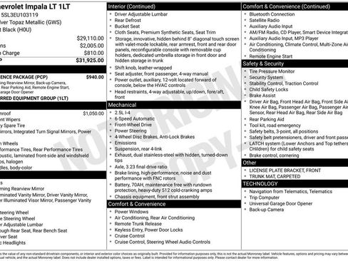 Used 2014 Chevrolet Impala LT w/ Convenience Package FWD image 28