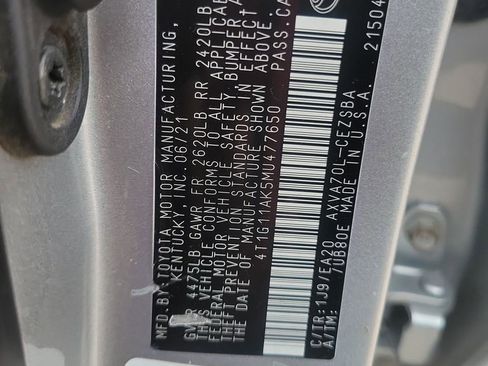 Certified 2021 Toyota Camry SE image 35