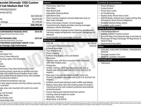 Used 2016 Chevrolet Silverado 1500 Custom w/ Custom Convenience Package image 6