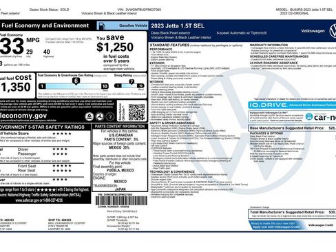 Used 2023 Volkswagen Jetta SEL FWD image 47