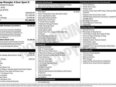 New 2026 Jeep Wrangler Sport S image 45