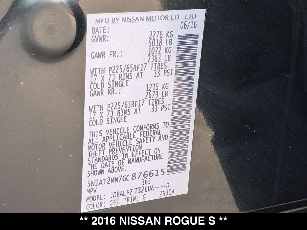 Used 2016 Nissan Rogue S w/ S Family Package FWD image 28