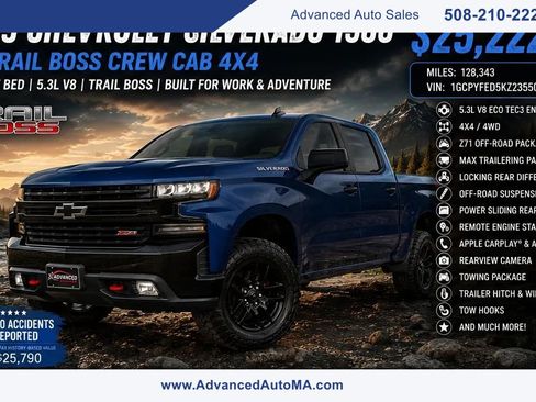 Used 2019 Chevrolet Silverado 1500 LT Trail Boss AWD/4WD image 1