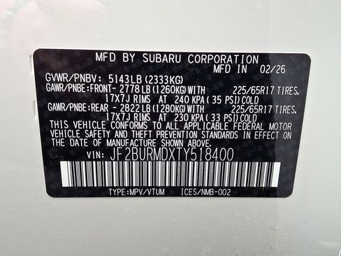 New 2026 Subaru Outback Wilderness AWD/4WD image 18