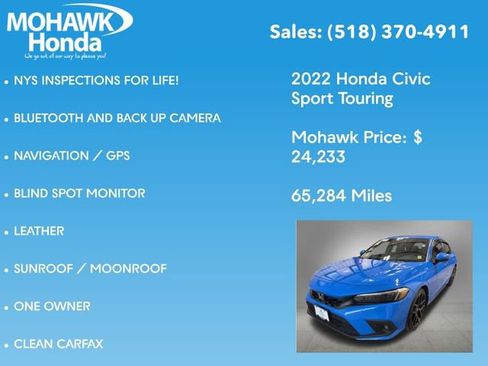 Certified 2022 Honda Civic Sport Touring image 7