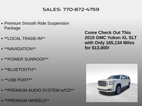 Used 2015 GMC Yukon XL SLT w/ Open Road Package image 25