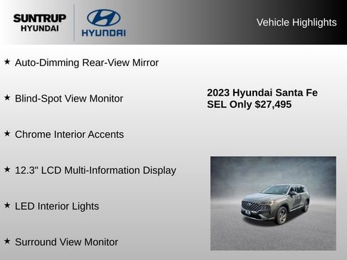 Used 2023 Hyundai Santa Fe SEL w/ Premium Package AWD/4WD image 30