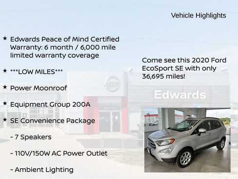 Used 2020 Ford EcoSport SE w/ SE Convenience Package AWD/4WD image 10
