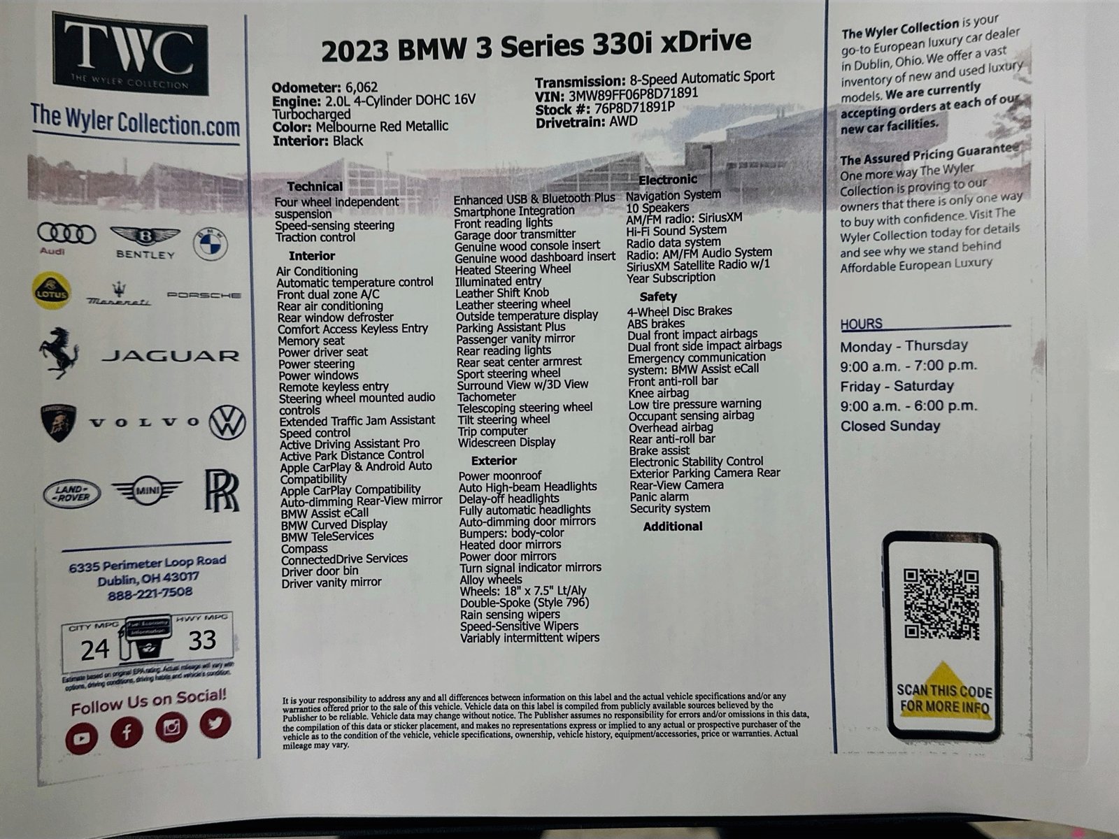 Used 2023 BMW 330i xDrive Sedan AWD/4WD image 46