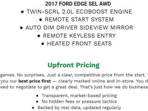 Used 2017 Ford Edge SEL w/ Equipment Group 201A AWD/4WD image 1