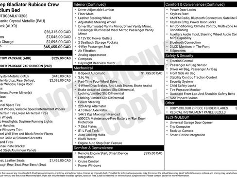 Used 2021 Jeep Gladiator Rubicon w/ Trailer Tow Package AWD/4WD image 15