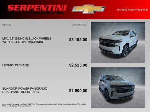 Used 2022 Chevrolet Tahoe LT w/ Luxury Package AWD/4WD image 4
