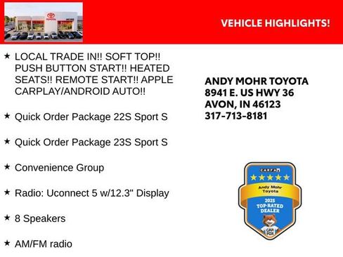 Used 2024 Jeep Wrangler Unlimited Sport AWD/4WD image 2
