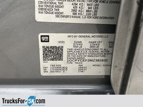 Used 2021 Chevrolet Silverado 1500 Custom Trail Boss image 37