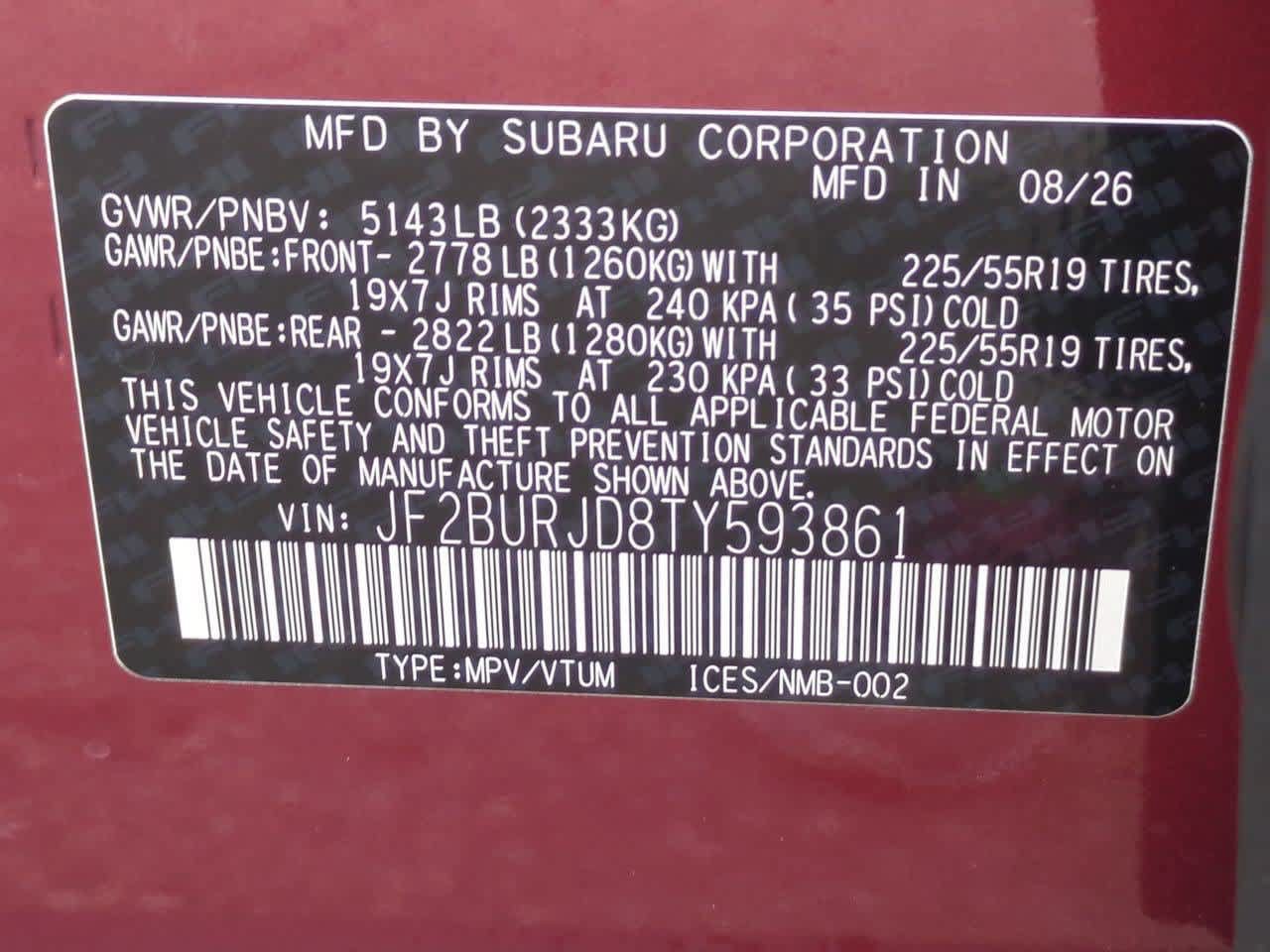 New 2026 Subaru Outback Touring XT AWD/4WD image 36