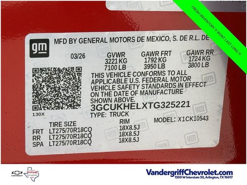 New 2026 Chevrolet Silverado 1500 ZR2 AWD/4WD image 20