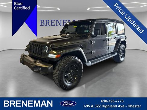 Used 2024 Jeep Wrangler Unlimited Sahara w/ Safety Group AWD/4WD image 1